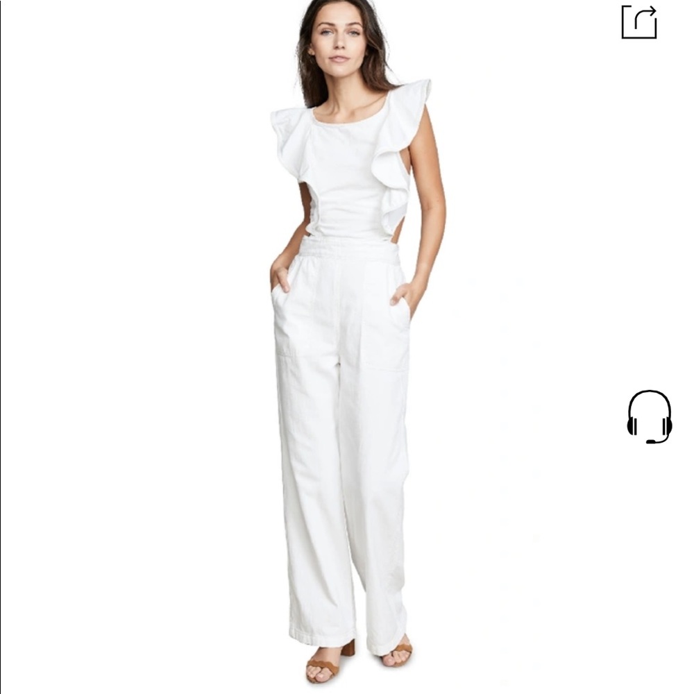 Rebecca Taylor | LA VIE Ivory Denim Jumpsuit